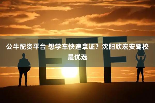 公牛配资平台 想学车快速拿证？沈阳欣宏安驾校是优选